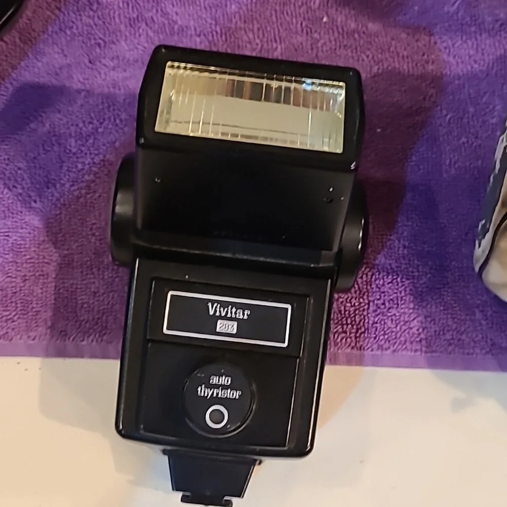 Vintage Canon AE-1 with accessories
